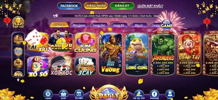 Kho game đồ sộ với những tựa game hot hit.