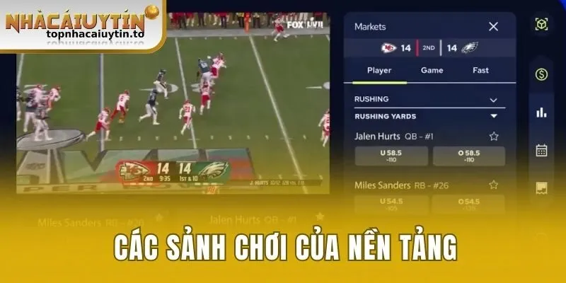 Các sảnh chơi của nền tảng