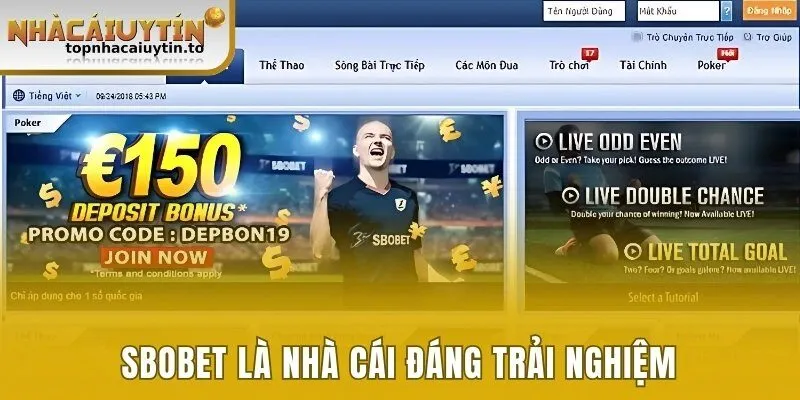 Sbobet là nhà cái đáng trải nghiệm
