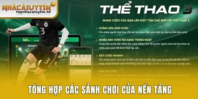 Tổng hợp các sảnh chơi của nền tảng